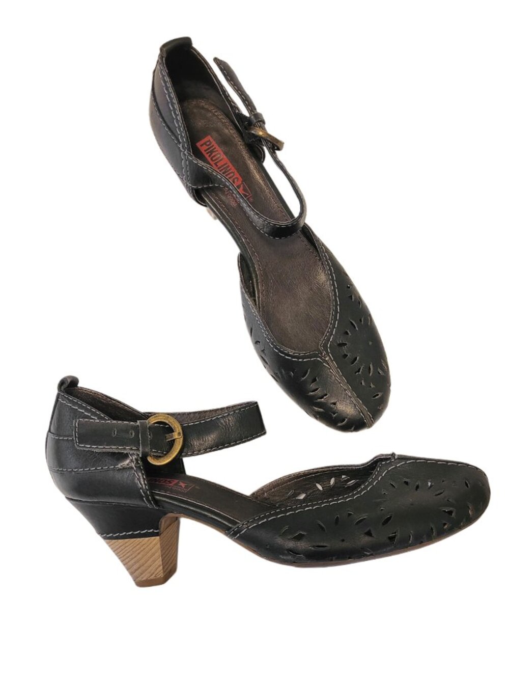 Pikolinos Perforated Mary Jane Pumps
